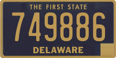 DE license plate 749886