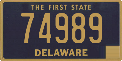 DE license plate 74989
