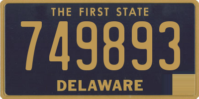 DE license plate 749893
