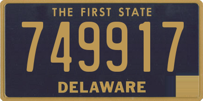 DE license plate 749917