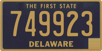 DE license plate 749923