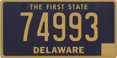DE license plate 74993