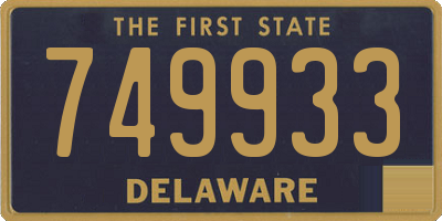 DE license plate 749933