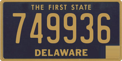 DE license plate 749936