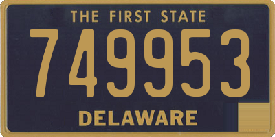 DE license plate 749953
