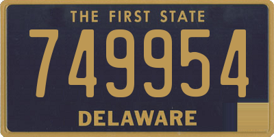 DE license plate 749954