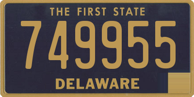 DE license plate 749955