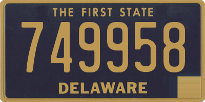 DE license plate 749958