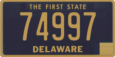 DE license plate 74997