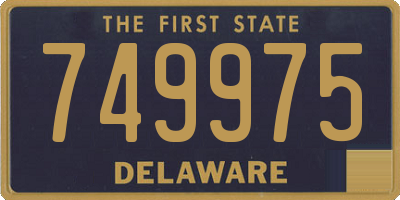 DE license plate 749975