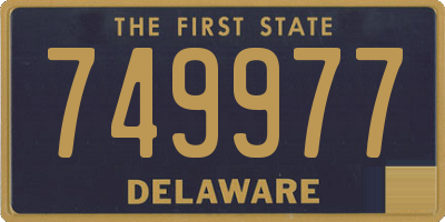 DE license plate 749977