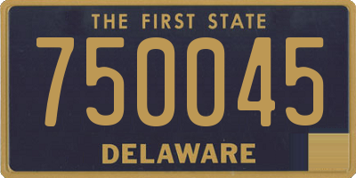 DE license plate 750045