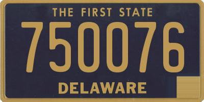 DE license plate 750076