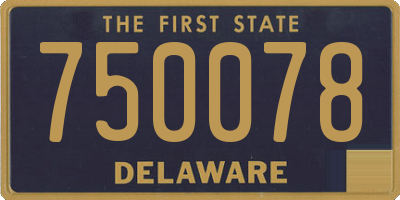DE license plate 750078