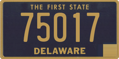 DE license plate 75017