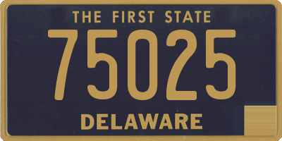 DE license plate 75025