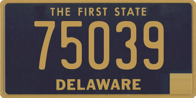 DE license plate 75039