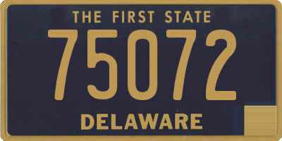 DE license plate 75072