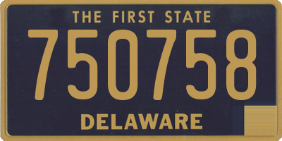 DE license plate 750758