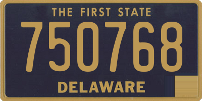 DE license plate 750768