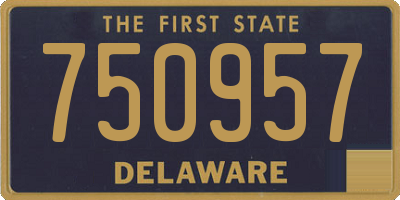 DE license plate 750957