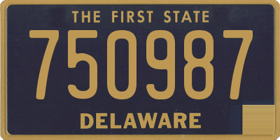 DE license plate 750987