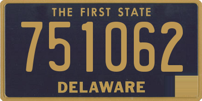 DE license plate 751062