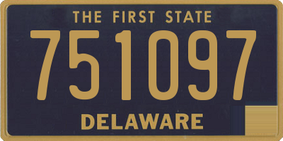 DE license plate 751097