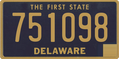 DE license plate 751098