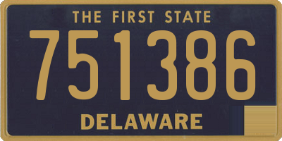 DE license plate 751386