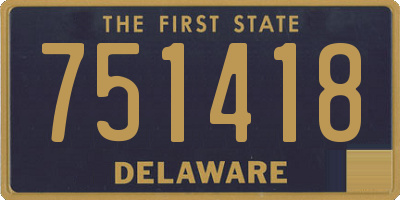 DE license plate 751418