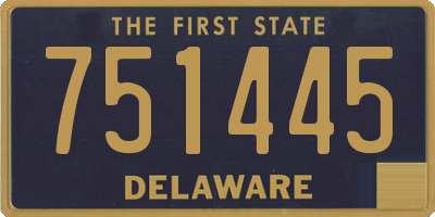 DE license plate 751445
