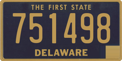 DE license plate 751498