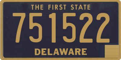 DE license plate 751522