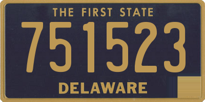 DE license plate 751523