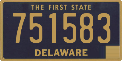 DE license plate 751583