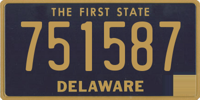 DE license plate 751587