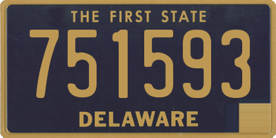 DE license plate 751593