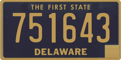DE license plate 751643