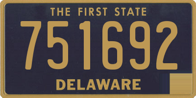 DE license plate 751692