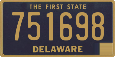 DE license plate 751698
