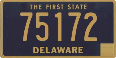 DE license plate 75172