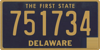 DE license plate 751734