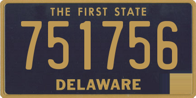 DE license plate 751756