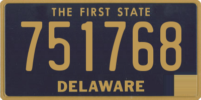 DE license plate 751768