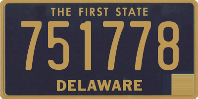 DE license plate 751778