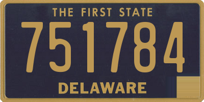 DE license plate 751784