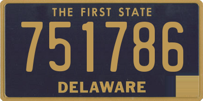 DE license plate 751786
