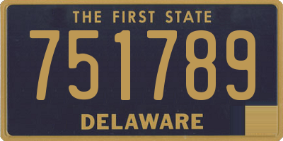 DE license plate 751789