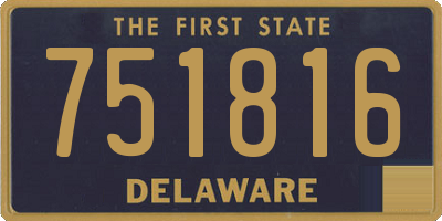 DE license plate 751816